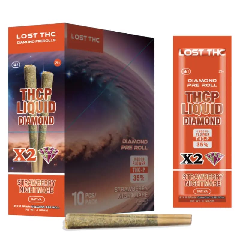 STRAWBERRY NIGHTMARE · THCP Diamond Infused Pre-Roll (2ct)