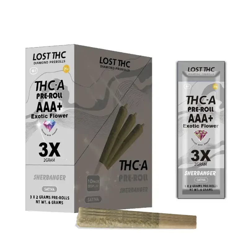 THCA AAA+ Diamond Infused Pre-Roll · 3ct