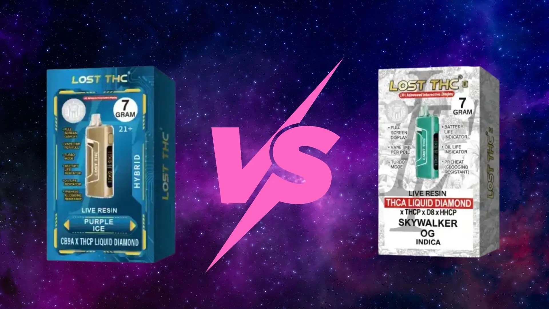 Lost THC 7 Disposable - Quick Comparison - Lost THC blog article