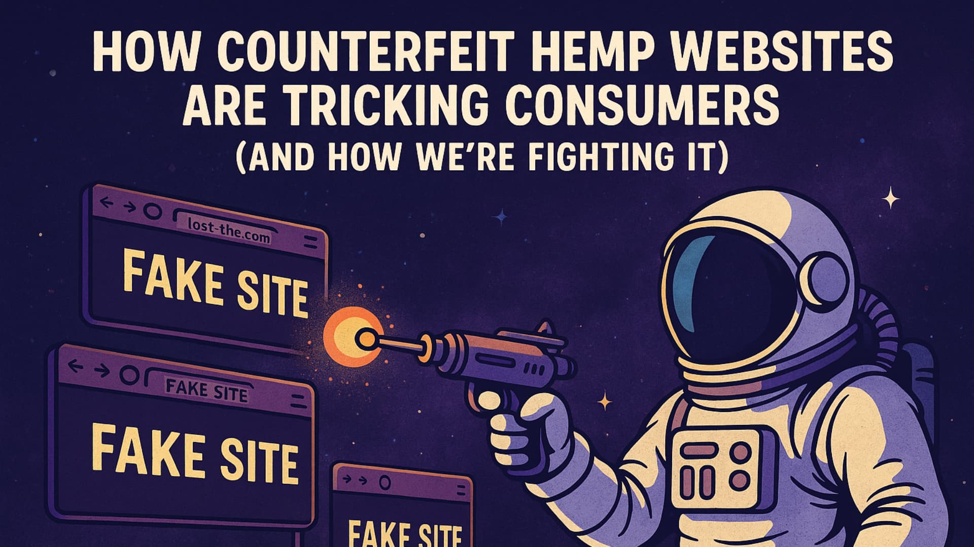 Lost THC Counterfeit Hemp Websites: How Scammers Trick Consumers - Lost THC blog article